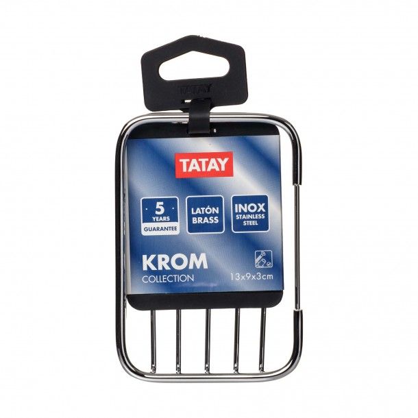 Saboneteira Krom 13x9x3cm Inox Tatay Saboneteira Krom 13x9x3cm Inox Tatay