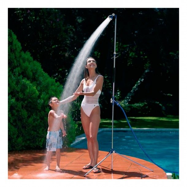 Duche de Jardim com Tripé Regulável 158-210cm Tatay Duche de Jardim com Tripé Regulável 158-210cm Tatay