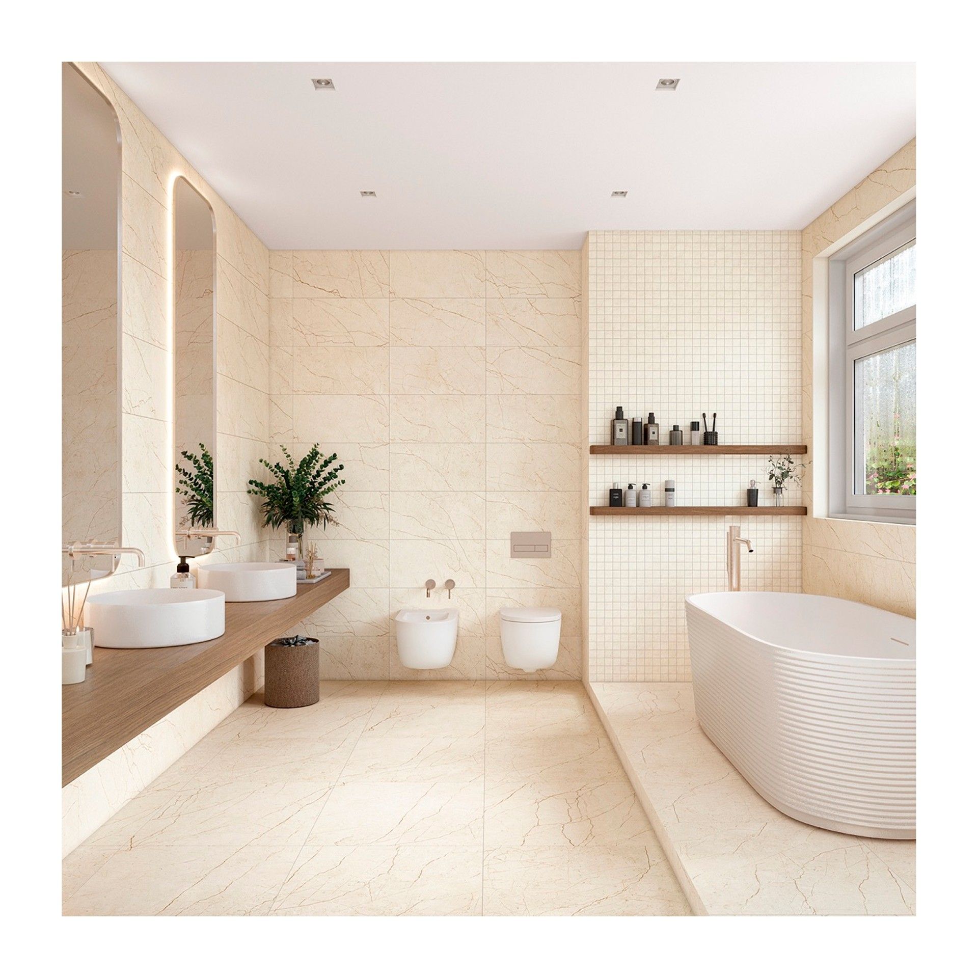 Pavimento Alpine Retificado Natural 60x60cm Recer