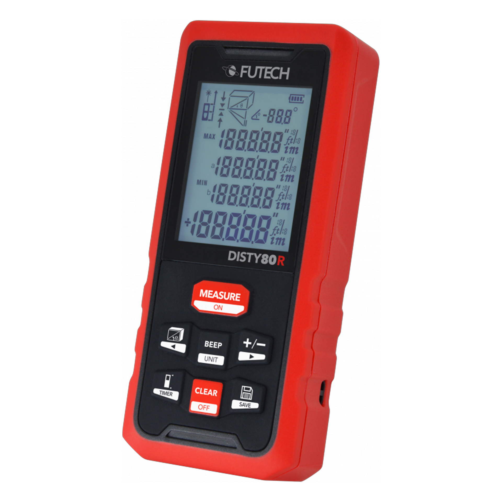 Medidor de Distância Laser 80M Disty 80R Futech