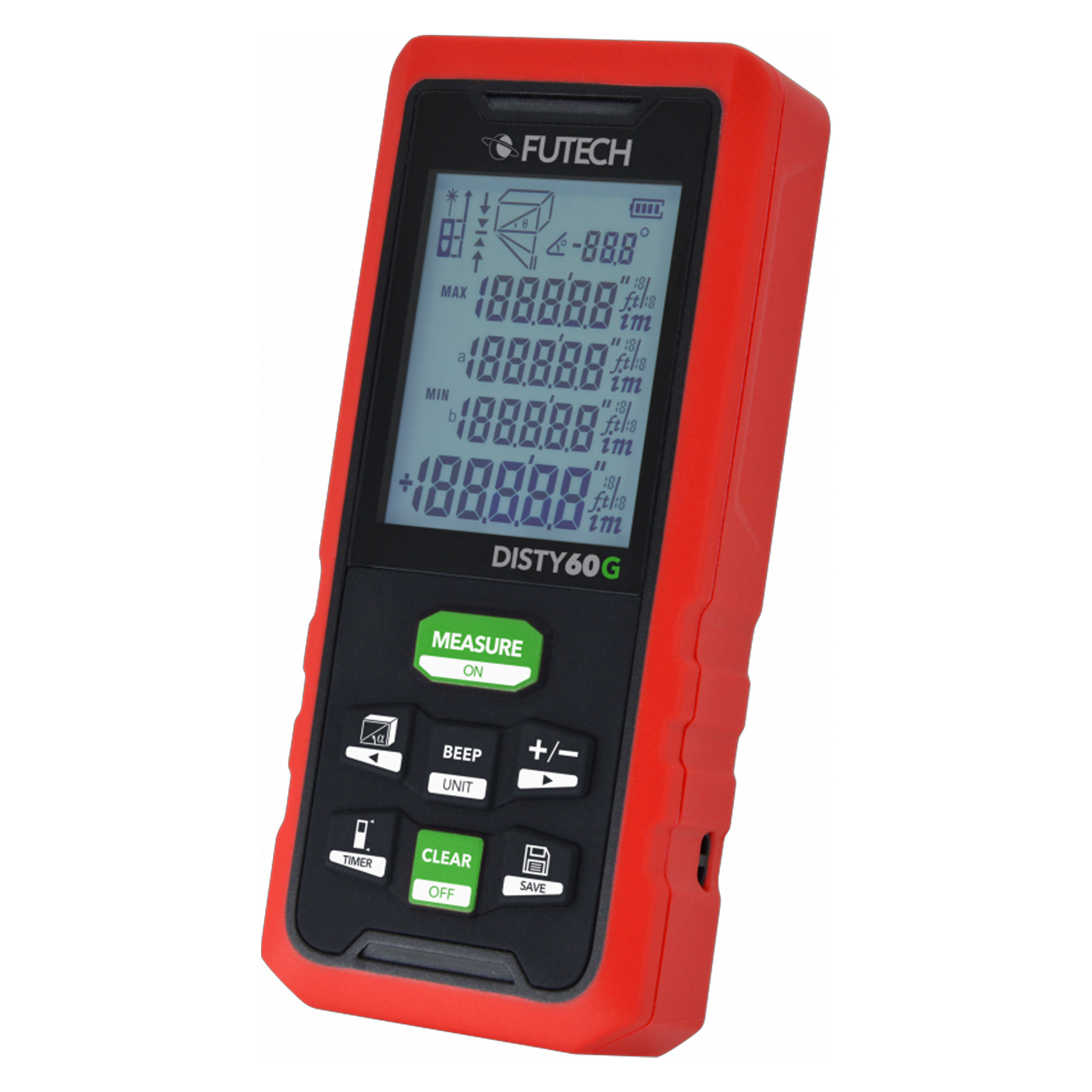 Medidor de Distância Laser 60M Disty 60G Futech