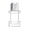 Cesto para Duche com 2 Prateleiras 60x28x13.50cm Alumnio Tatay