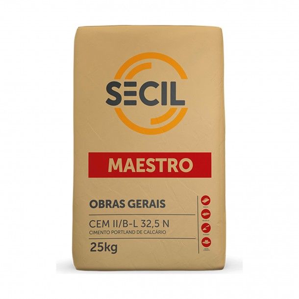 Cimento Secil CEM II/B-L 32,5N 25Kg Cimento Secil CEM II/B-L 32,5N 25Kg