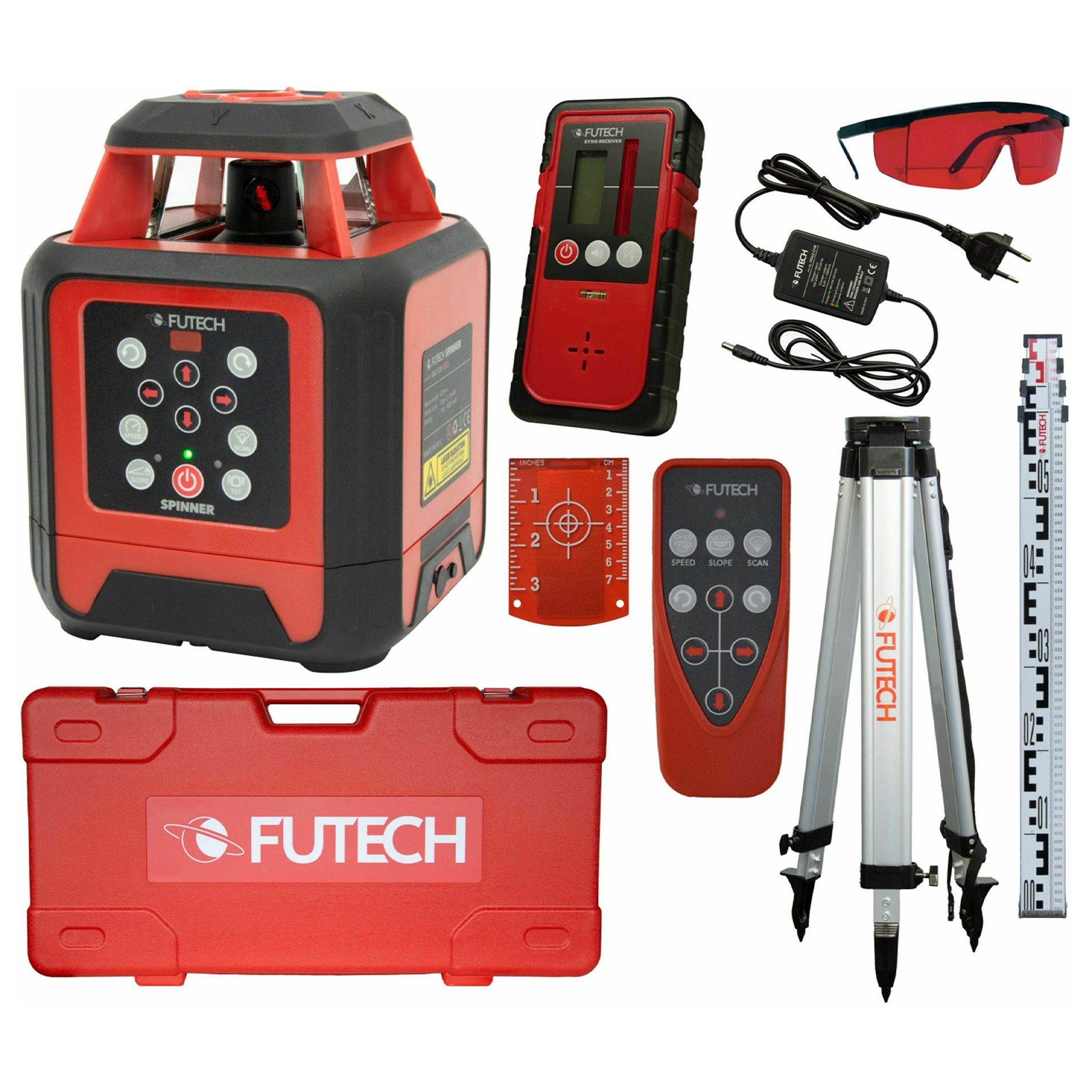 Nível a Laser Vermelho 2x250M Spinner Futech
