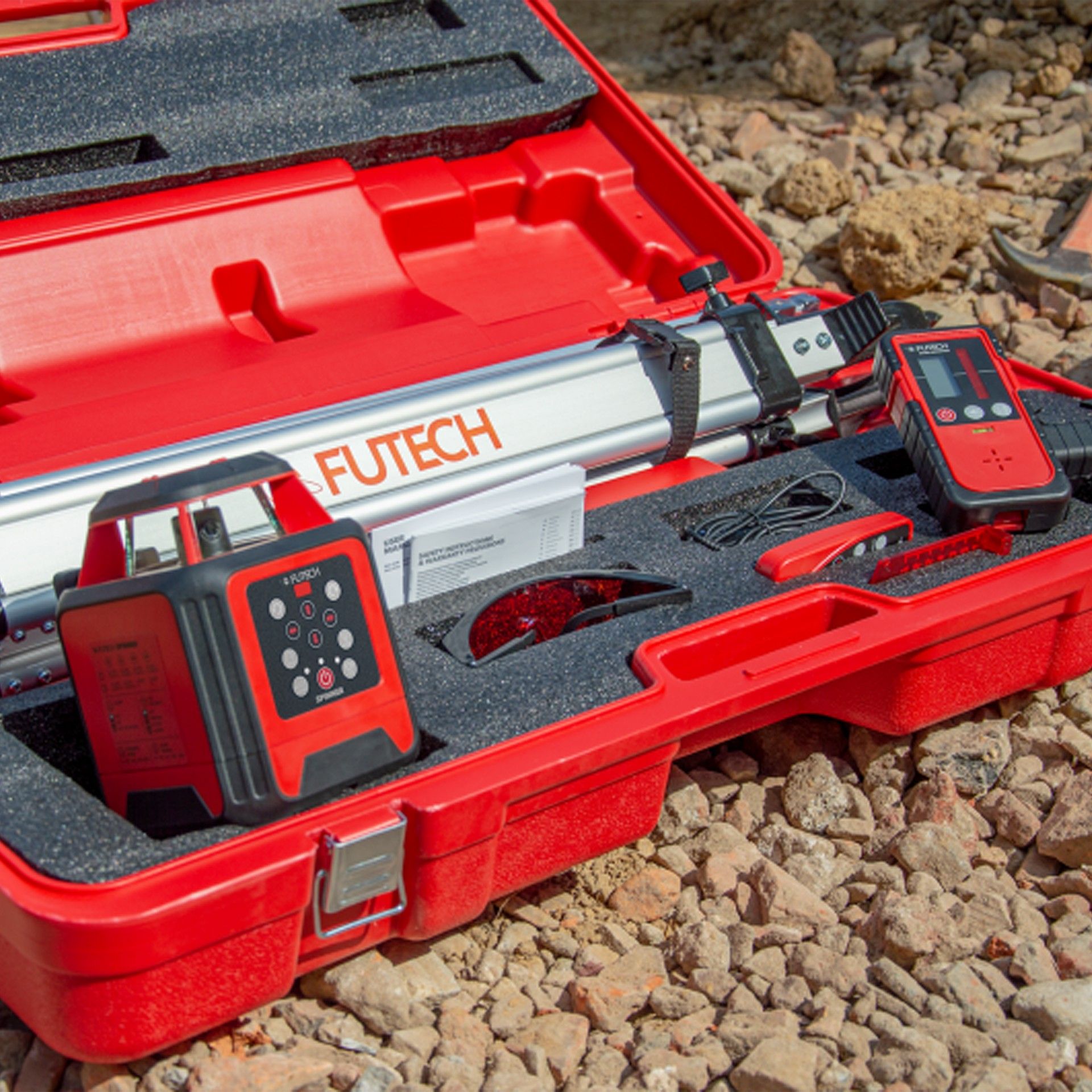 Nível a Laser Vermelho 2x250M Spinner Futech