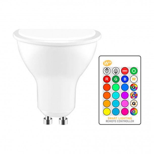 Lmpada LED RGB-W com Comando 220V 5W
