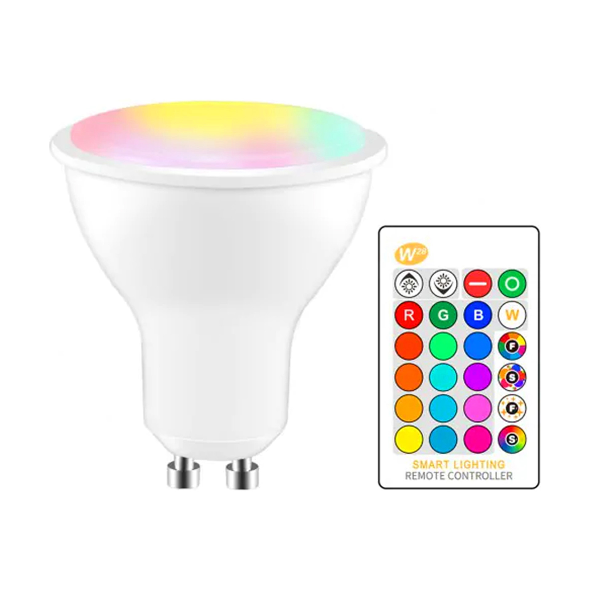 Lâmpada LED RGB-W com Comando 220V 5W