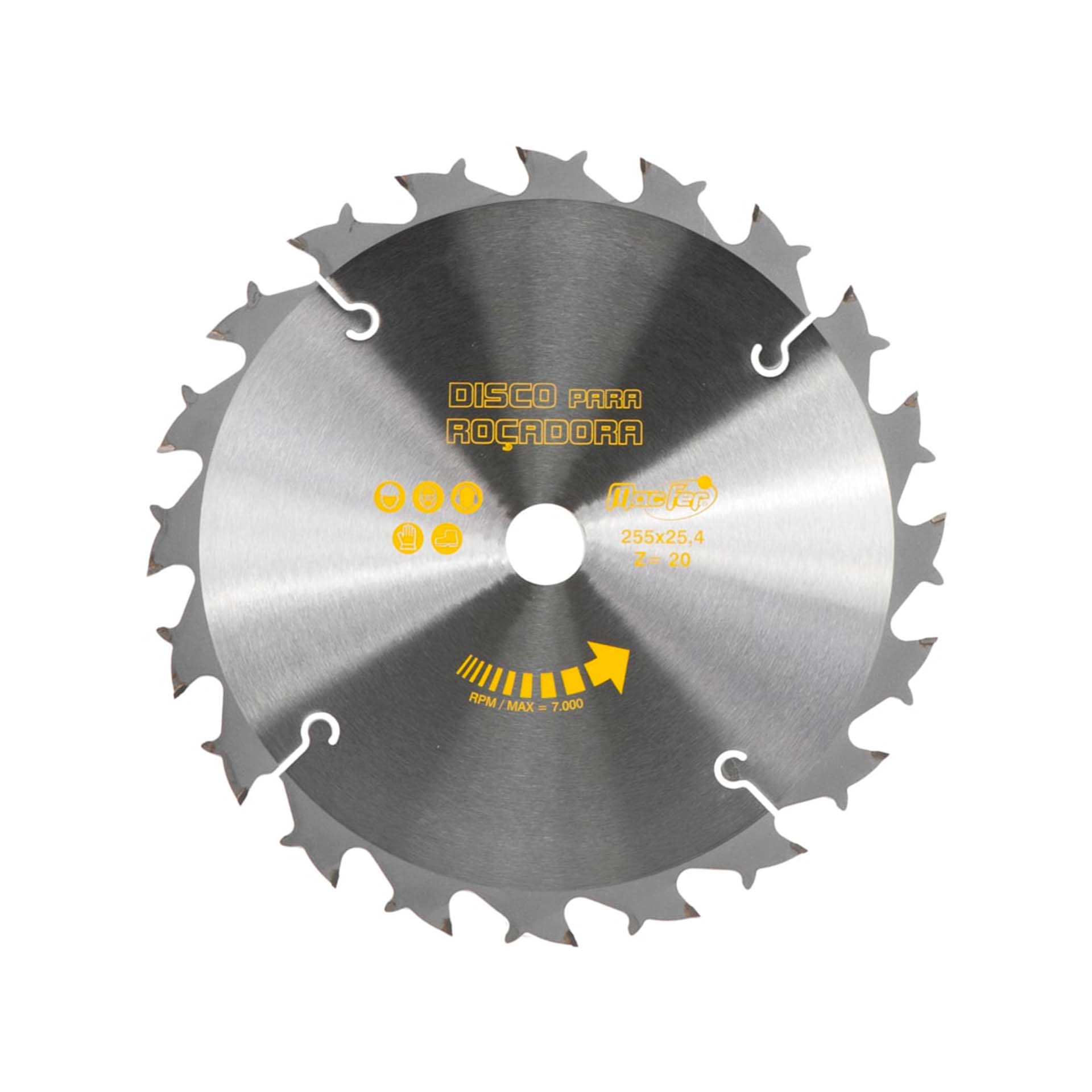 Disco de Corte para Roçadora 20 Dentes 255x2,3x25,4mm Diamante Macfer