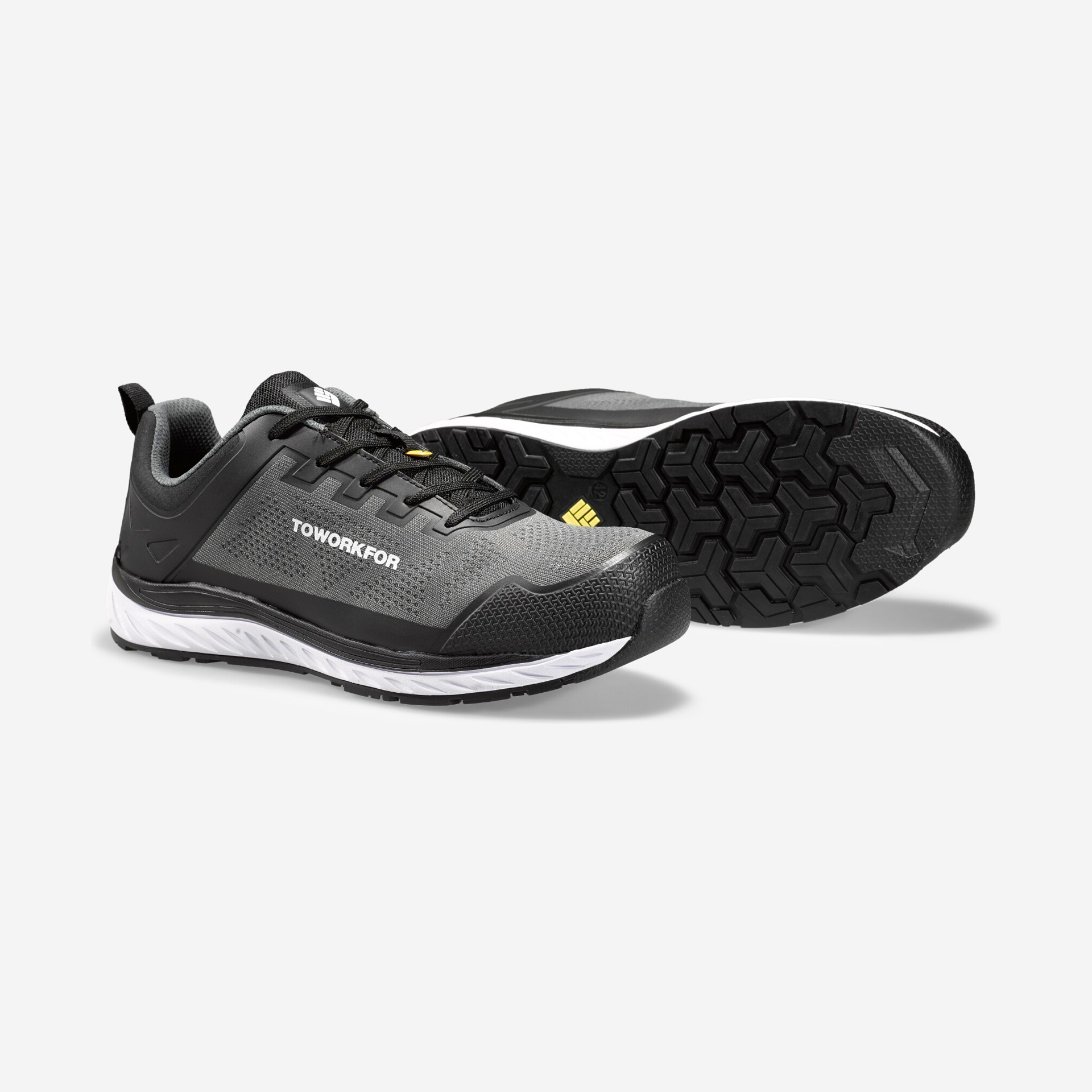 Sapato de Segurança em TPU Cinza com Biqueira de Alumínio Super Set Grey S1P ToWorkFor