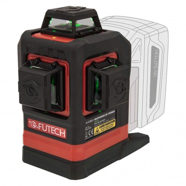 Nvel a Laser Verde 2x120M Multicross 3D 18VMAX Futech
