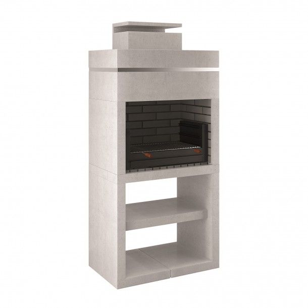 Churrasqueira Moderna com Grelhador CH117 92x206x58cm Cinza Churrasqueira Moderna com Grelhador CH117 92x206x58cm Cinza