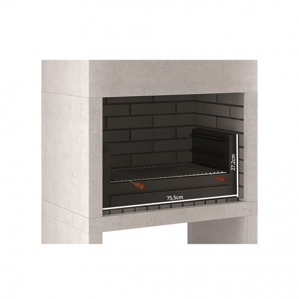 Churrasqueira Moderna com Grelhador CH117 92x206x58cm Cinza Churrasqueira Moderna com Grelhador CH117 92x206x58cm Cinza