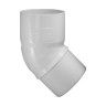 Curva 45º Ø75mm para Caleira Circular 125mm PVC Curva 45º Ø75mm para Caleira Circular 125mm PVC