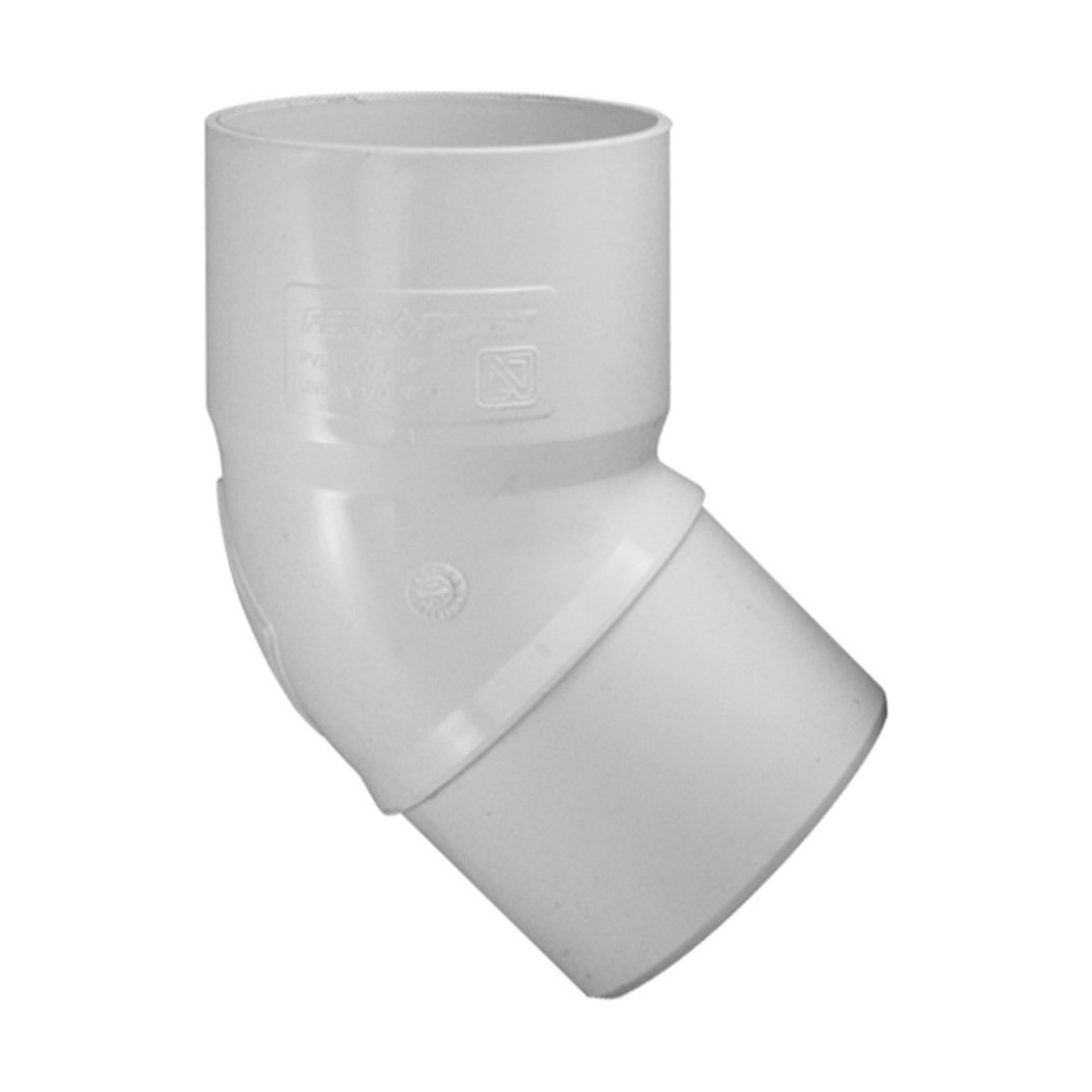 Curva 45º Ø75mm para Caleira Circular 125mm PVC