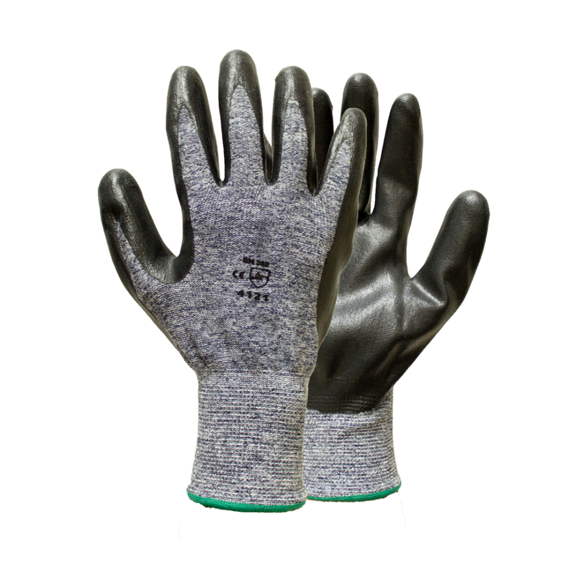 Luvas Nylon e Nitrilo Preto - Tamanho 10