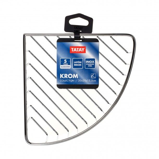 Cesto para Duche de Canto Krom 20x20x13.5cm Inox Tatay