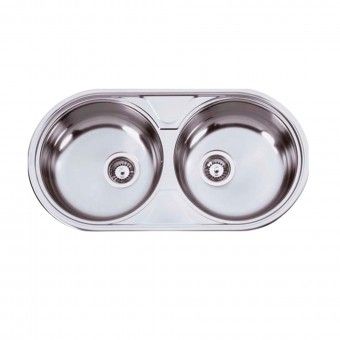 Lava-Loua Eco Reversvel 2 Cubas 840x440x180mm Inox