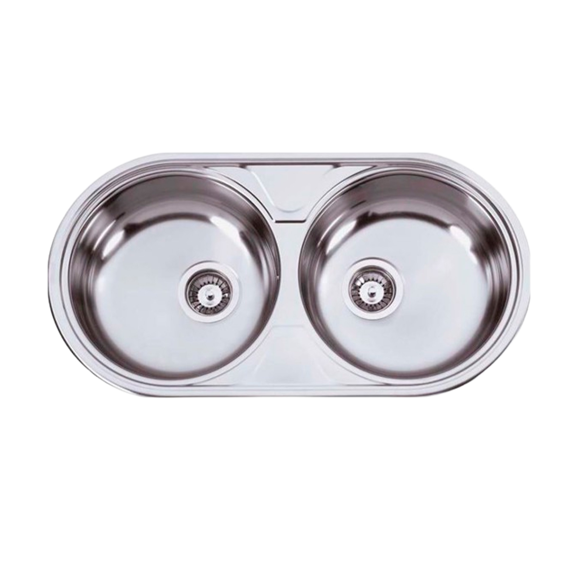 Lava-Louça Eco Reversível 2 Cubas 840x440x180mm Inox