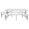 Conjunto de Mesa Dobrvel com 2 Bancos 119x56x73,5cm