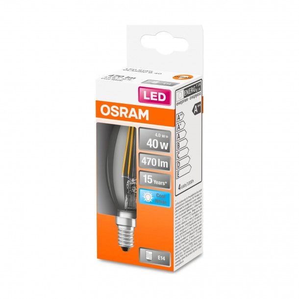Lâmpada LED Filamento Osram Vidro Classic B40 4000K Lâmpada LED Filamento Osram Vidro Classic B40 4000K