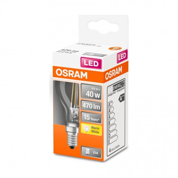 Lâmpada LED Filamento Osram Vidro Classic P40 2700K Lâmpada LED Filamento Osram Vidro Classic P40 2700K