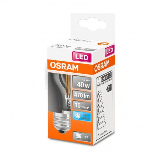 Lâmpada LED Filamento Osram Vidro Classic P40 4000K Lâmpada LED Filamento Osram Vidro Classic P40 4000K