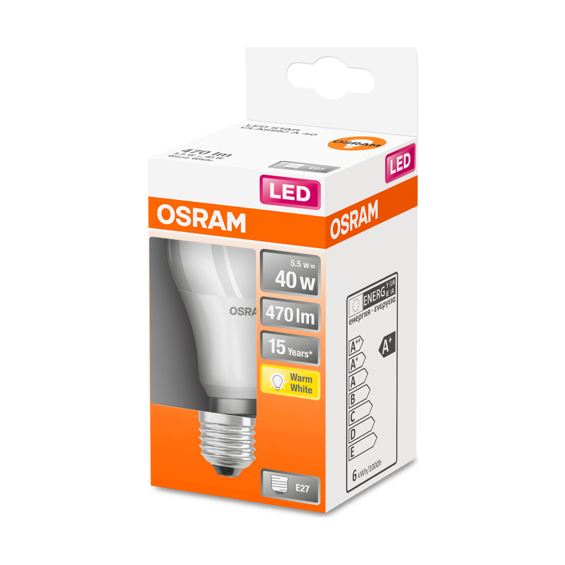 Lâmpada LED Osram Star Classic A E27 2700K