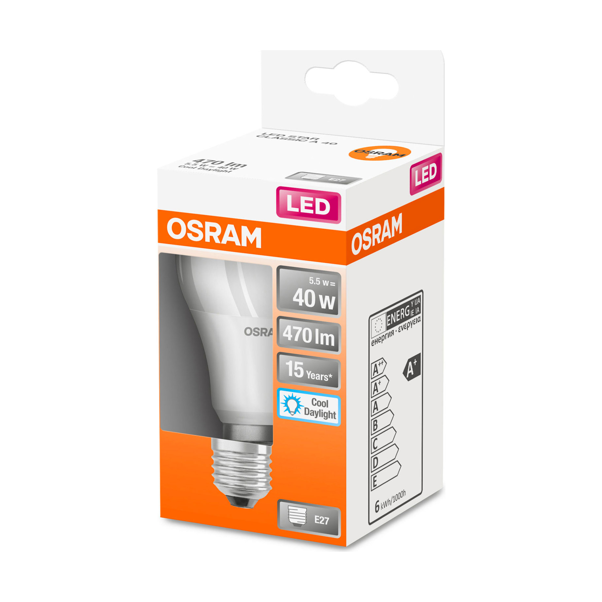 Lâmpada LED Osram Star Classic A E27 6500K