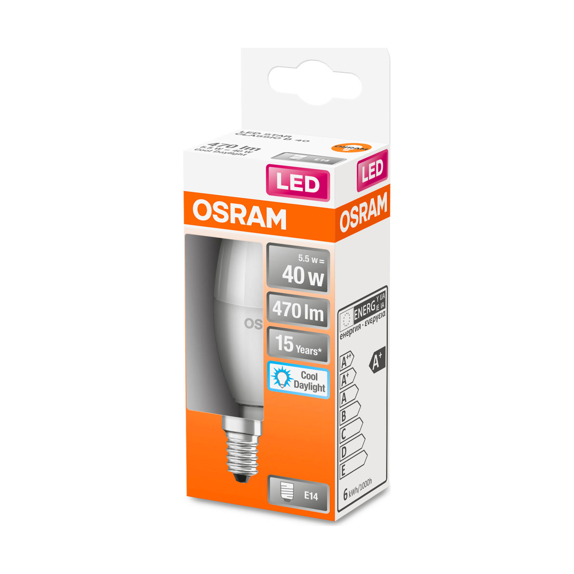 Lâmpada LED Osram Star Classic B E14 6500K
