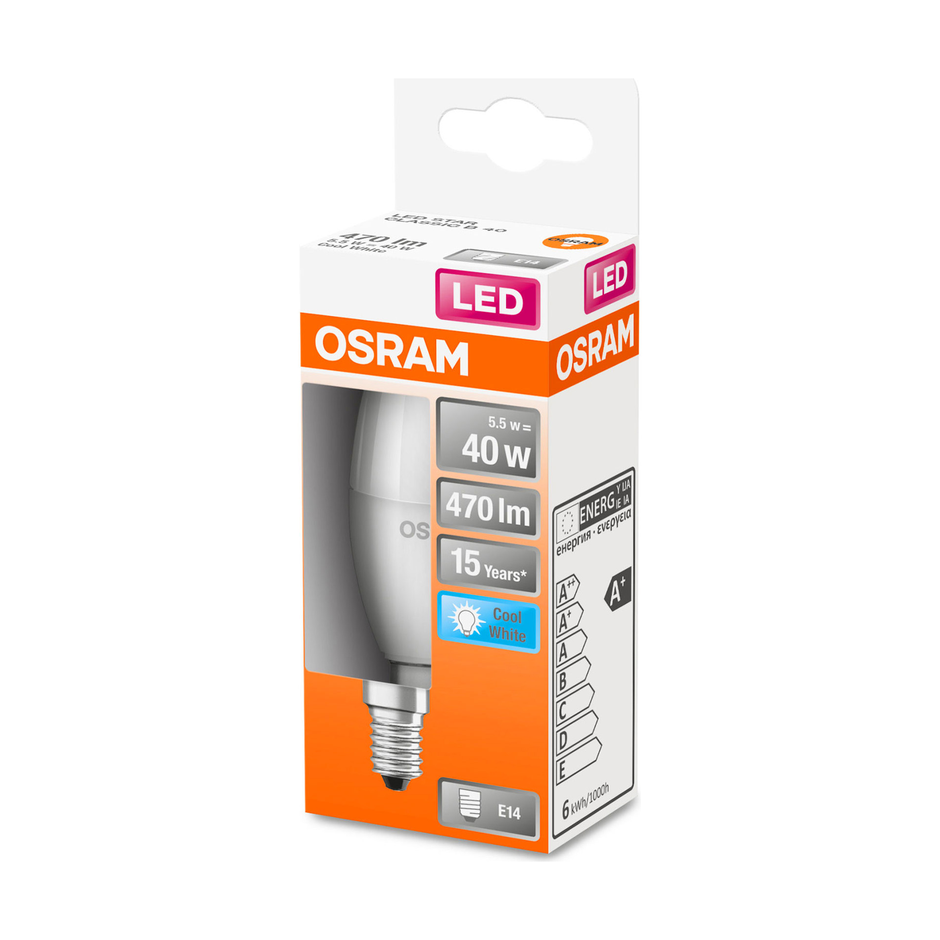 Lâmpada LED Osram Star Classic B E14 4000K