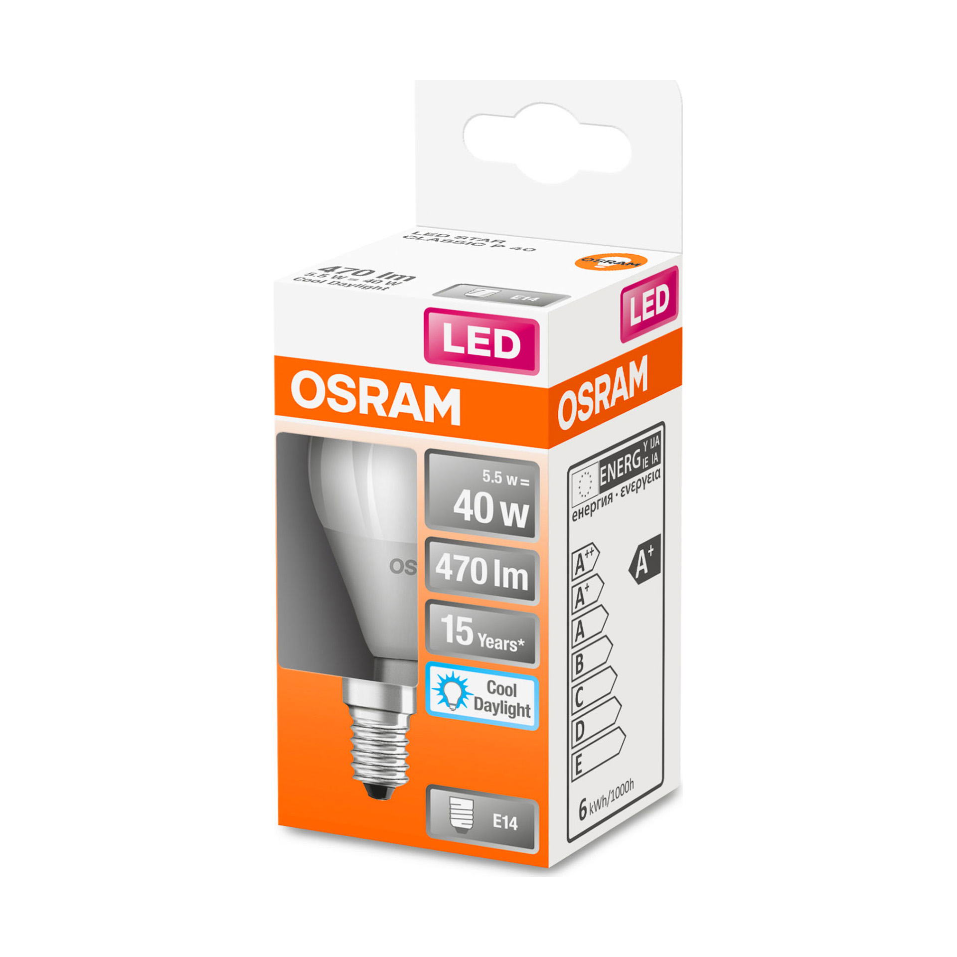 Lâmpada LED Osram Star Classic P E14 6000K