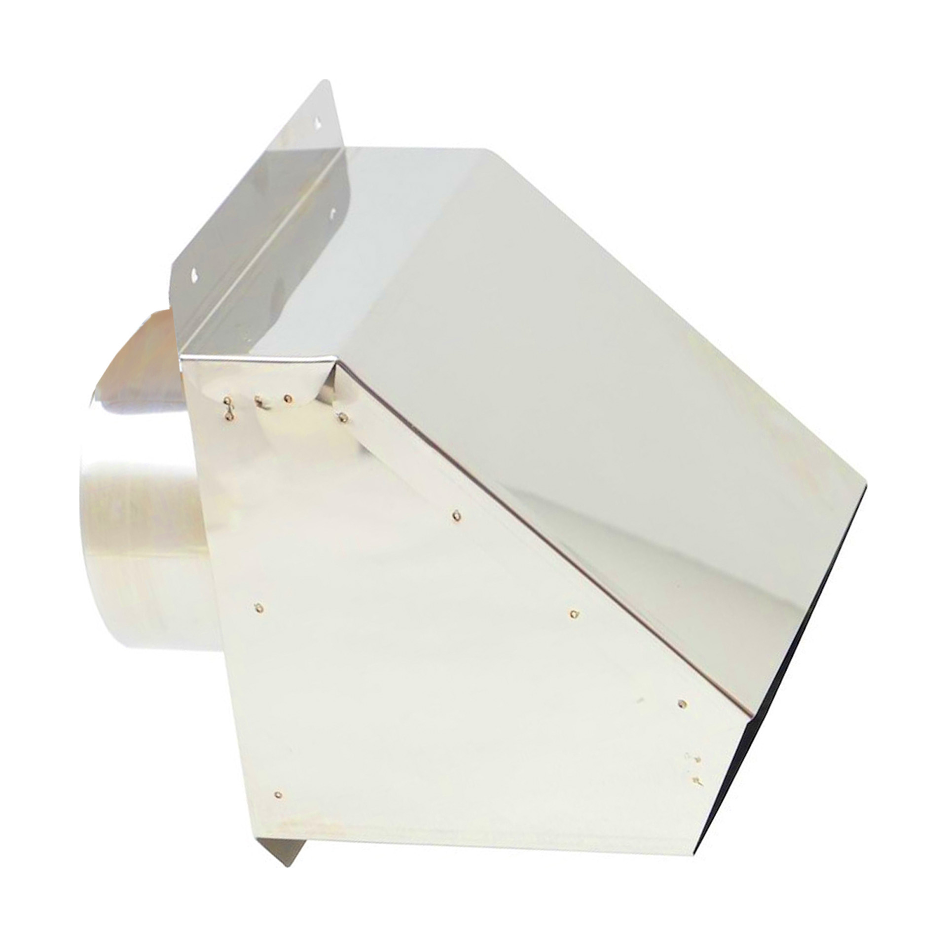 Chapéu de Parede Frontal Inox Ø 80mm