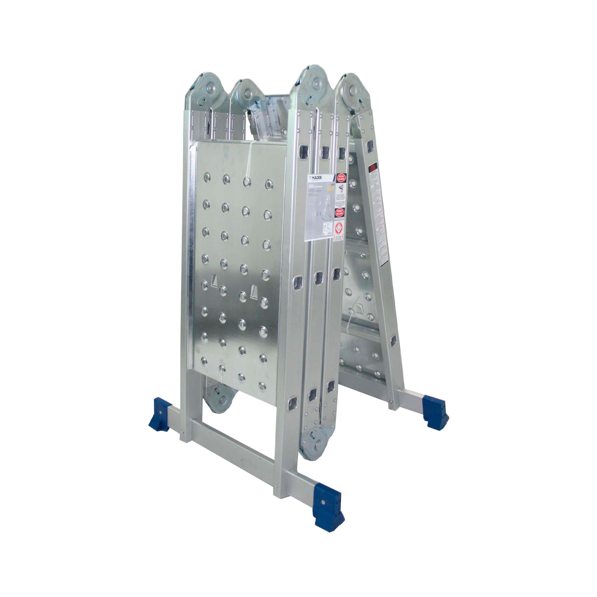 Escada Articulada Multiusos com Plataforma 4x3 Degraus Mader