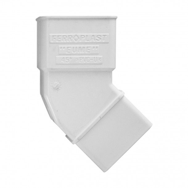 Curva 45º para Caleira Trapezoidal 70x70mm PVC Curva 45º para Caleira Trapezoidal 70x70mm PVC