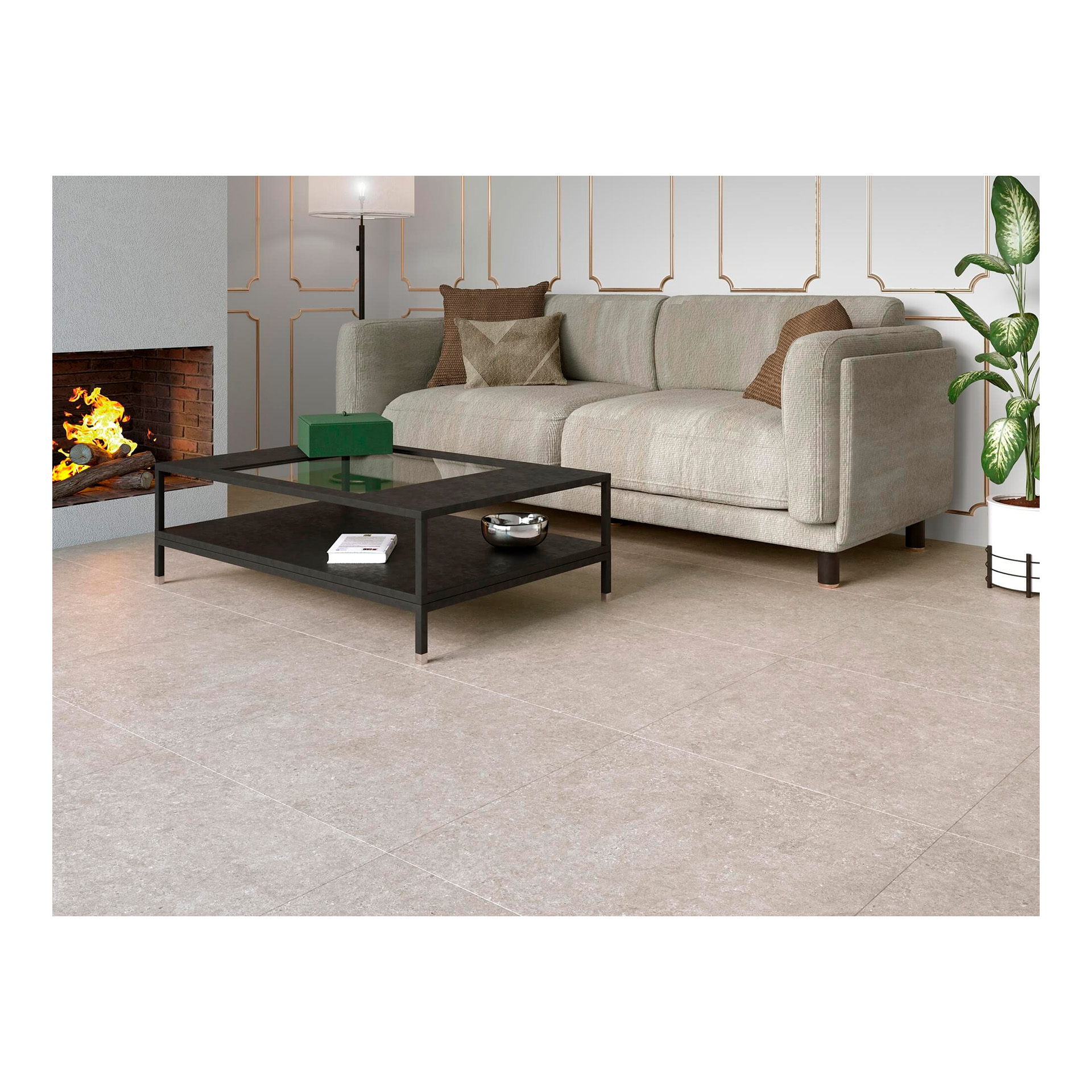 Pavimento Towns Taupe 60.8x60.8x0.95cm Navarti