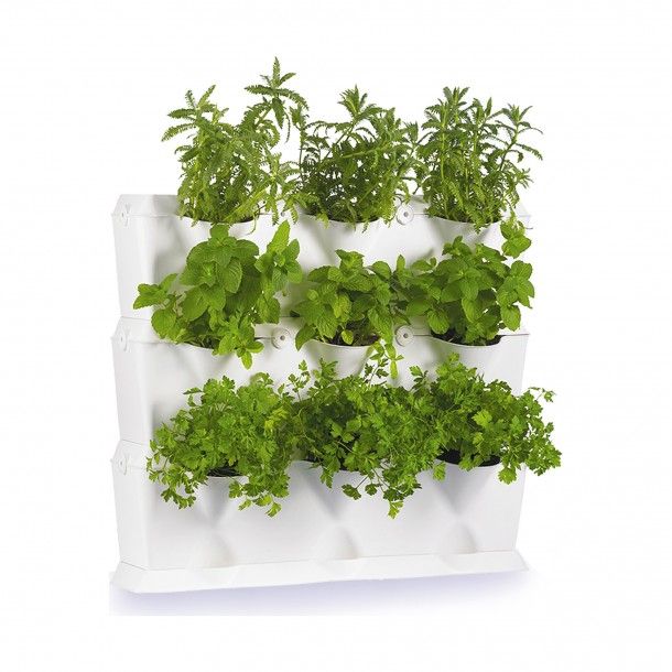 Horta Vertical 9 Vasos Branco Minigarden Horta Vertical 9 Vasos Branco Minigarden