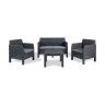 Conjunto de Jardim Mesa e 4 Lugares com Sof Antracite Toomax