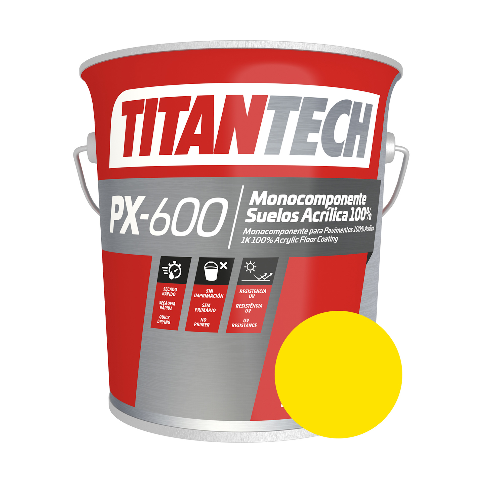 Tinta para Pavimentos PX-600 Amarela 4L Titan