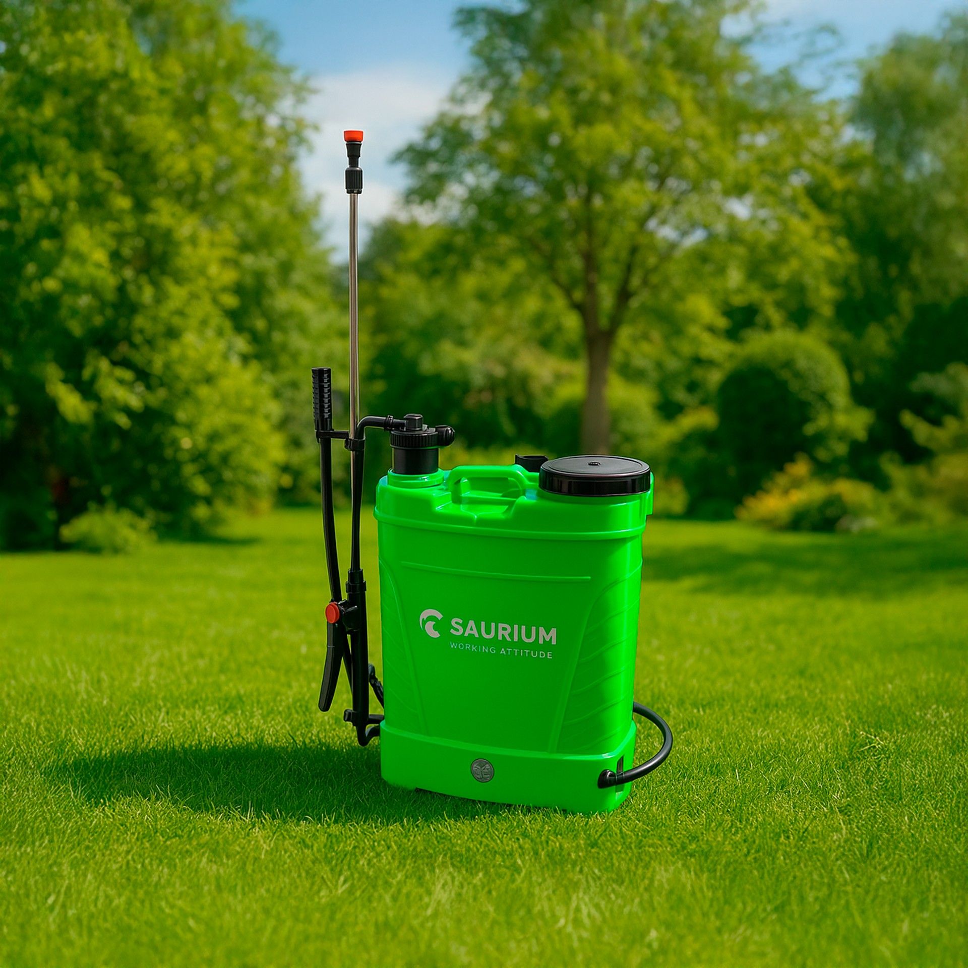 Pulverizador de Pressão 2 em 1 Manual e Bateria 12V 16L Saurium