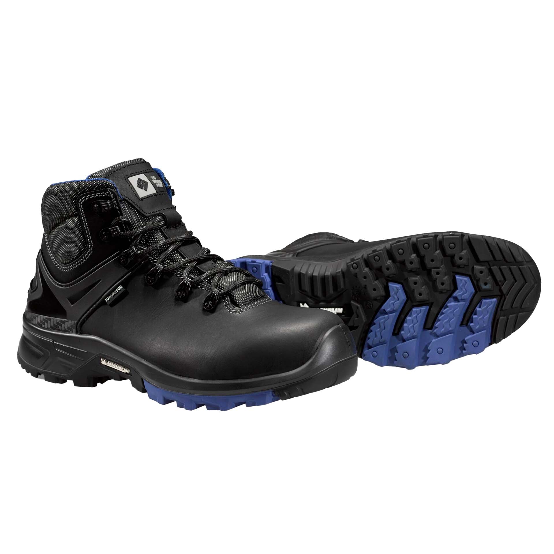 Bota de Trabalho Pele Preta com Biqueira Carbono Wheels S3 ToWorkFor