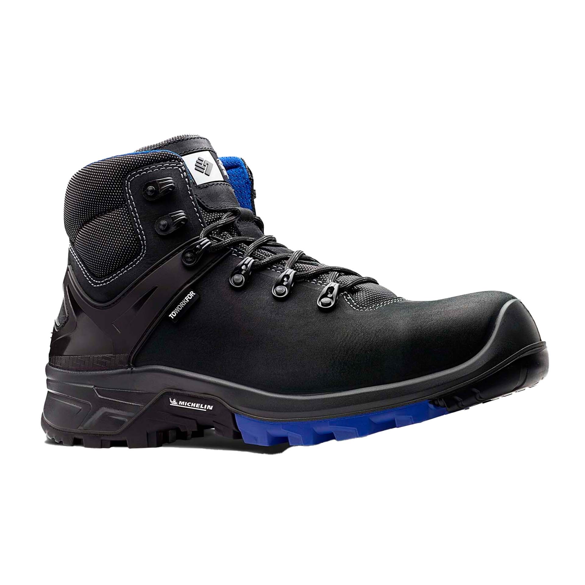 Bota de Trabalho Pele Preta com Biqueira Carbono Wheels S3 ToWorkFor