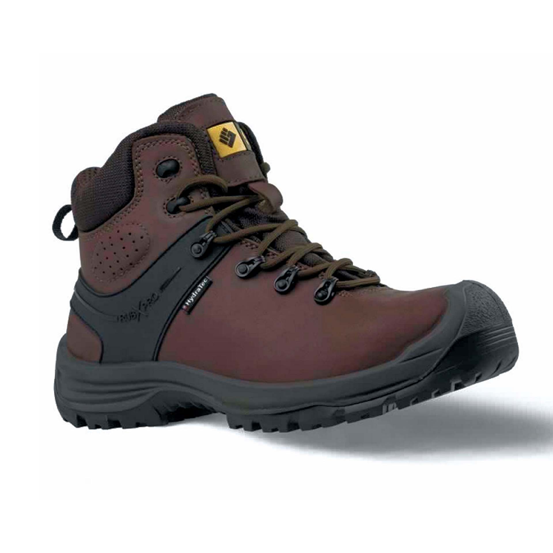 Bota de Trabalho Pele Castanha com Biqueira de Carbono Hiker Brown S3 ToWorkFor
