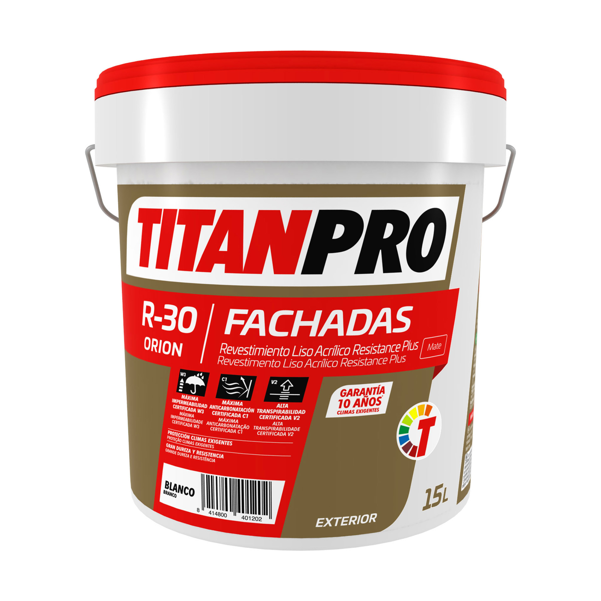 Revestimento Acrílico R30 Branco Mate 15L Titan Pro