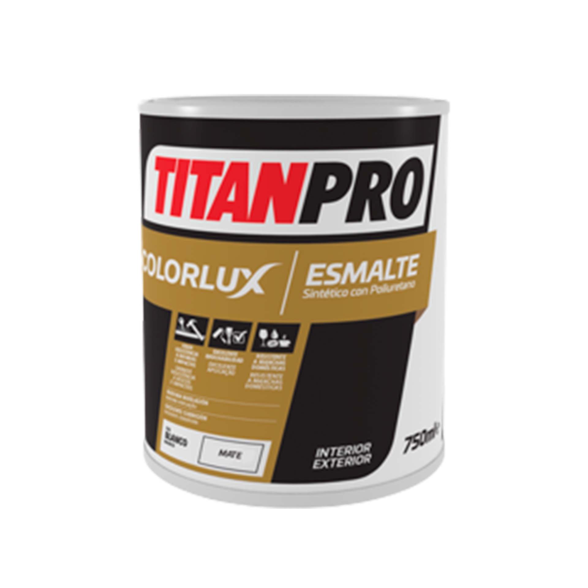 Esmalte Sintético Poliuretano Mate Branco 750ml CX-3 Titan Pro