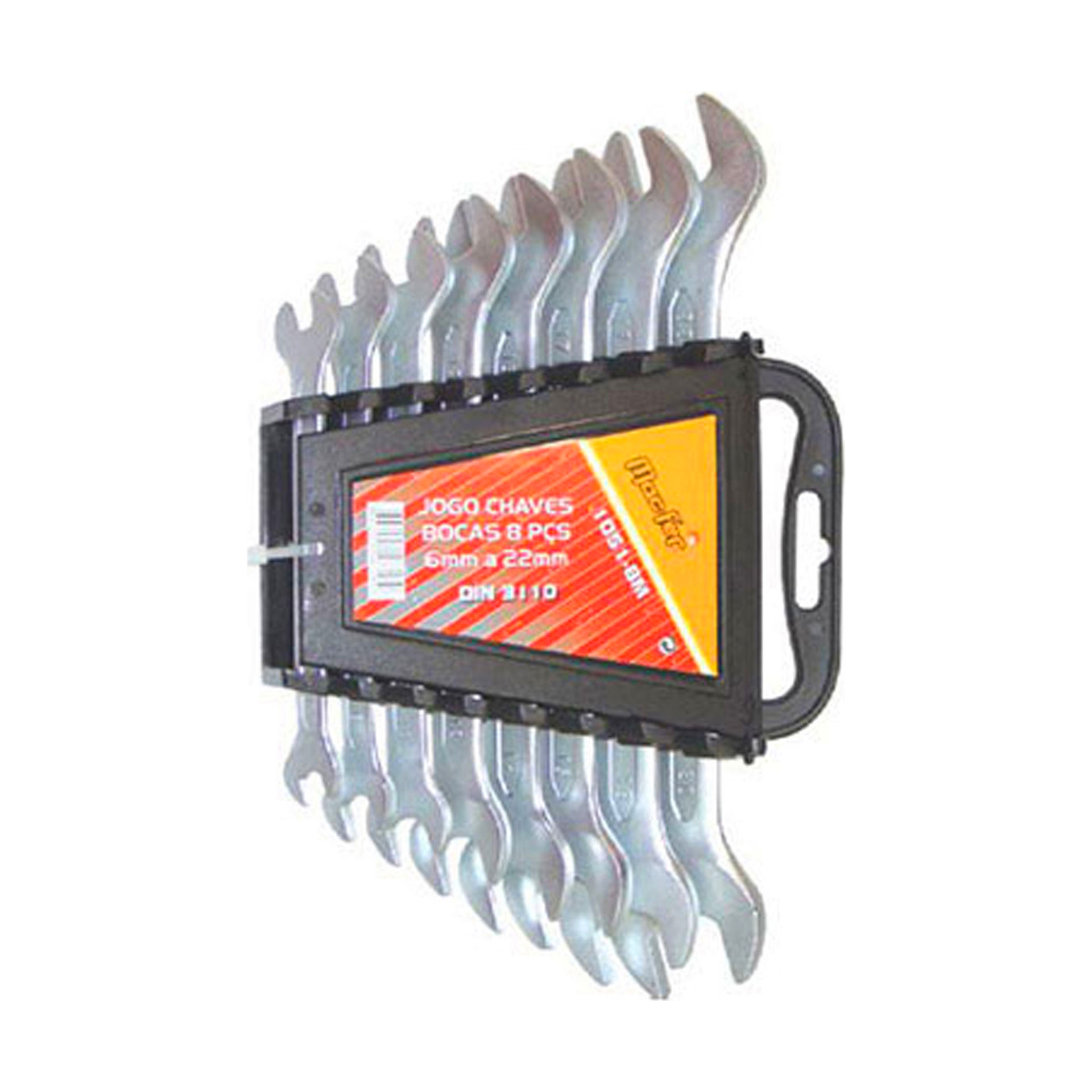 Jogo de 8 Chaves de Bocas Macfer 6-22mm