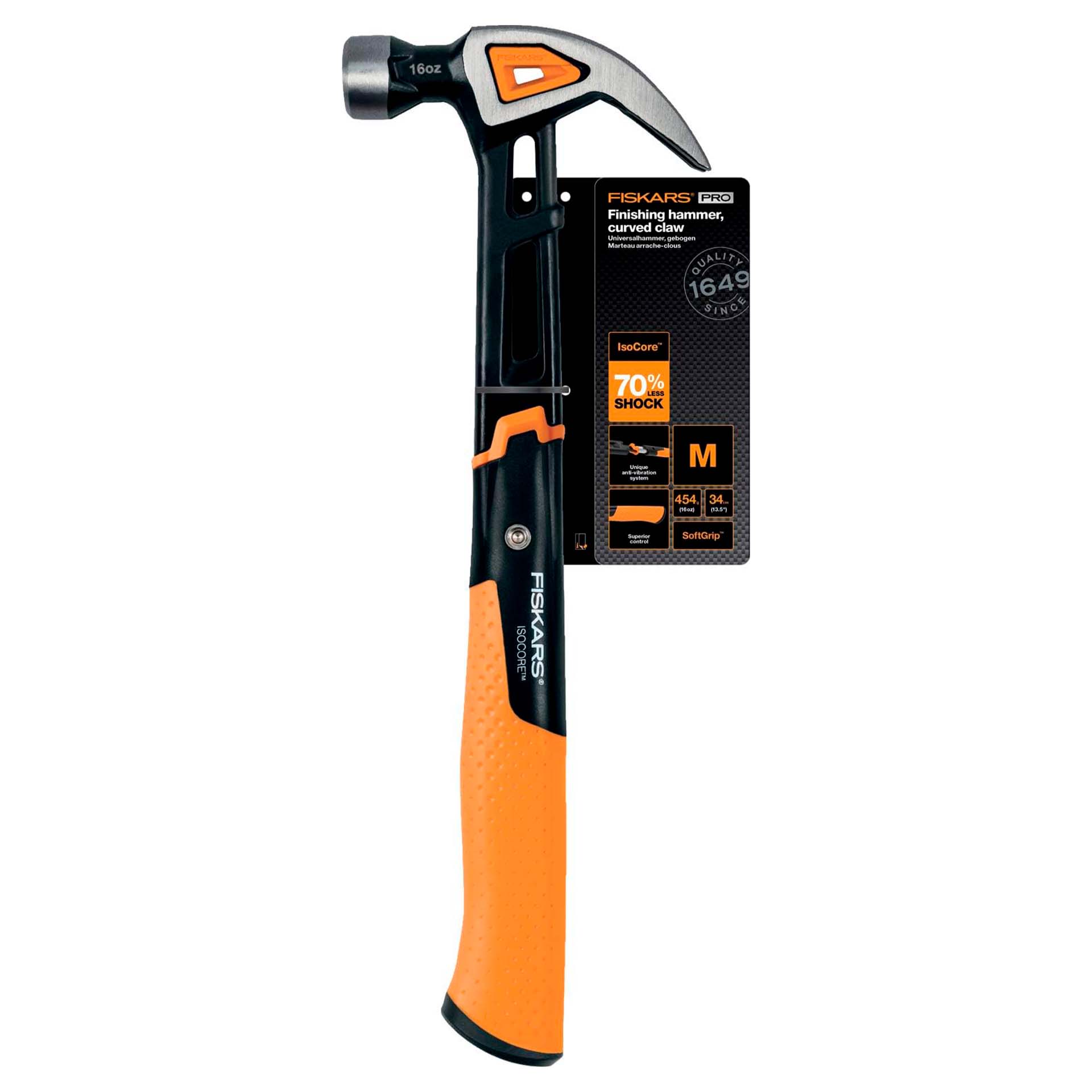 Martelo de Orelhas IsoCore M 820g Fiskars