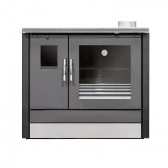 Fogo a Lenha 6,8KW Sada Fumo Direita ME16 Tropical Preto Metlor