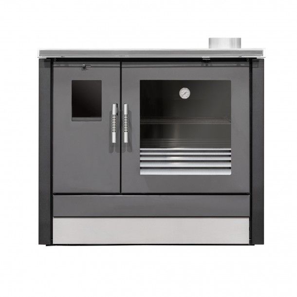 Fogo a Lenha 6,8KW Sada Fumo Direita ME16 Tropical Preto Metlor