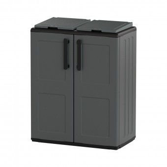 Armrio para Lixo 68x37x84cm Cinza ArtPlast Mader