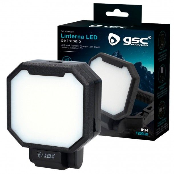 Lanterna de Trabalho LED Recarregvel 1200Lm 15W GSC